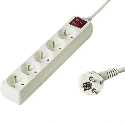 Immagine di PremiumCord PP5K 07 prolunghe e multiple 7 m 5 presa(e) AC Bianco