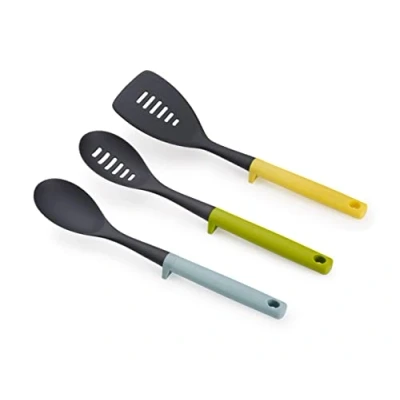 Immagine di Joseph Duo Utensili Cucina, Set accessori 3 pezzi, mestoli, cucchiai e spatola, resistenti al calore, Multicolore