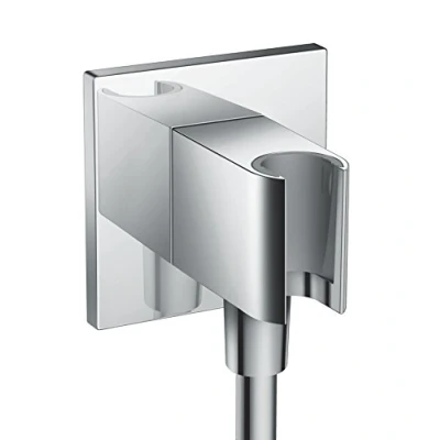 Immagine di hansgrohe FixFit E Uscita a muro con set porter, Cromo, 26889000