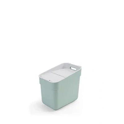 Immagine di Curver Keter Pattumiera da 20 Litri per la Raccolta Differenziata Ready To Collect, con Supporto a Parete, Ideale Cucina, 100% Riciclato, Verde
