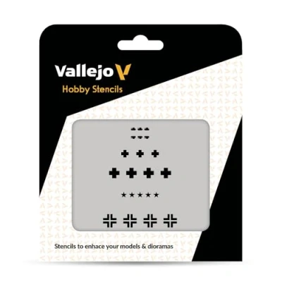 Immagine di Vallejo Stencils ST AFV001 Assorted German WWII Tank Marks