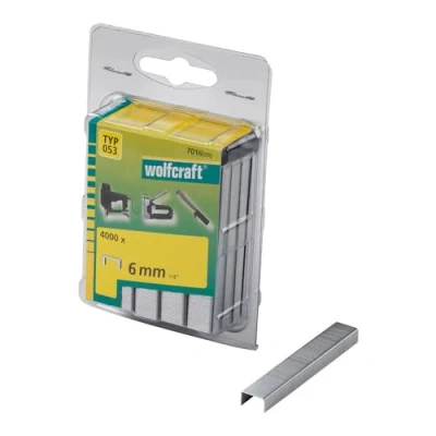 Immagine di Graffette 4000 pezzi Wolfcraft 7016000 tipo 053 pz. Dimensioni (L x L A) 6 11.2 mm