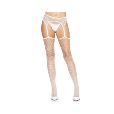 Immagine di Calze A Rete Con Reggicalze Bianco