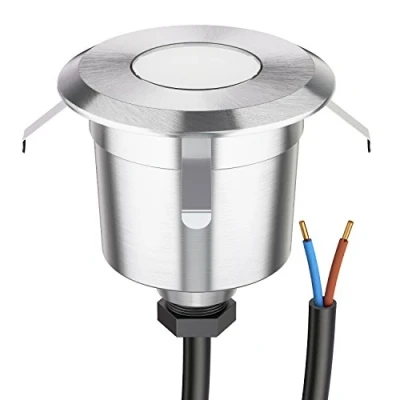 Immagine di ledscom.de LED Lampada da incasso a pavimento AGENA per esterni, IP65, acciaio inox, rotonda, Ø 60 mm, bianco freddo, luci, LED, esterno, luce giardino, di percorso,