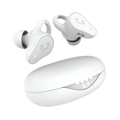 Immagine di Fresh &#039;n Rebel Twins Move, Auricolari sportivi bluetooth in ear senza fili, a prova di schizzi, Include microfono e pulsante cliccabile controllo del volume, 30 ore riproduzione (Ice Grey)