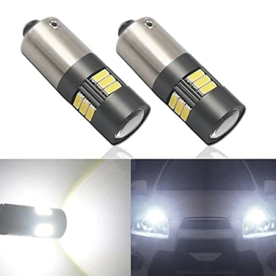 Immagine di Eseastar BAX9S H6W Lampadine LED 6000 K bianco 12 V 24 15LED SMD4014 estremamente luminose con proiettore per luci di posizione auto Backup interno cupola luce targa, confezione da 2