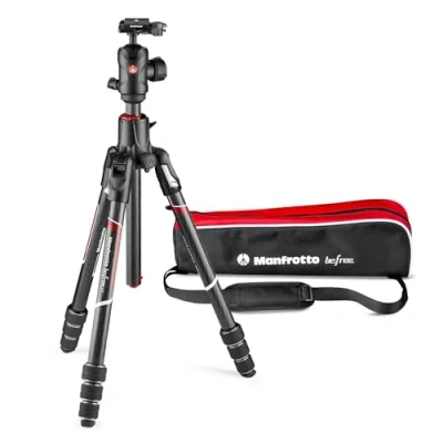Immagine di Manfrotto Befree GT XPRO Treppiede Fotocamera in Carbonio, Testa a Sfera Centrale 496, Chiususra Twist, Colonna 90 Gradi, Piastra 200PL PRO, Reflex, CSC, Mirrorless, Macrofotografia, MKBFRC4GTXP BH
