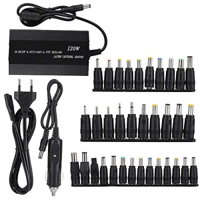 Immagine di CC Regolabile Adattatore Di Alimentazione Universale Per Computer, PC Connettore Ricarica Notebook Da 90W Uso Domestico/Auto (110 240 V)(EU)