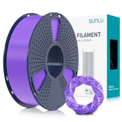 Immagine di SUNLU Filamento PLA+ 1.75 mm per Stampante 3D e Penne 3D, PLA Plus 1KG,Neatly Wound, Precisione di Tolleranza del +/ 0.02 (Viola)