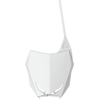 Immagine di POLISPORT 8666600001 Tabella portanumero replica OEM realizzata in plastica lucida resistente e durevole compatibile con le moto Suzuki colore bianco