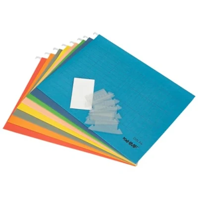 Immagine di HMF 250460 Cartelline da Ufficio per Documenti Set di 8 DIN A4 31,4 x 24 cm Colorati