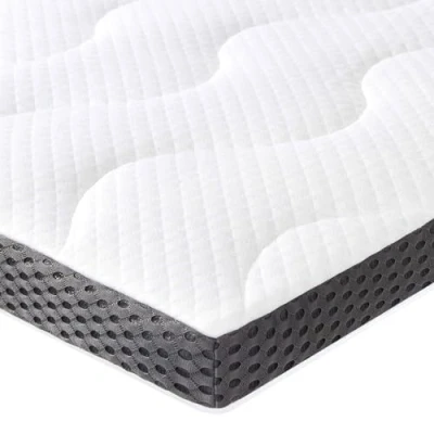 Immagine di Amazon Basics Topper Singolo 90 x 200 cm in Memory Foam con Gel Rinfrescante, 7 Coprimaterasso, Bianco