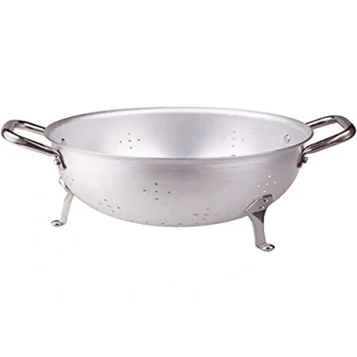 Immagine di Pentole Agnelli Colapasta a 3 Piedi, in Alluminio, Semisferico, con 2 Manici Acciaio Inossidabile, 26 cm, Argento