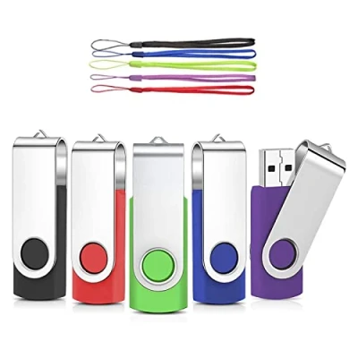 Immagine di AreTop Chiavette USB da 32 GB, 5 pezzi, in metallo, multicolore