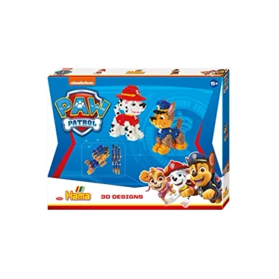Immagine di Hama Perlen Beads 7920 Stiro Paw Patrol, Set Regalo Grande con Motivi 3D, Circa 4000 Perline Midi, Diametro 5 Mm, per Bambini dai Anni in su, Multicolore, Durchmesser, 10242988