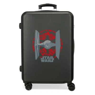 Immagine di Star Wars Tie Fighter, Maleta Mediana, 48x70x26 cm ABS Rigido Chiusura TSA Integrata 81L 3.98 kg 4 Doppie Ruote, Nero (Tie Fighter)