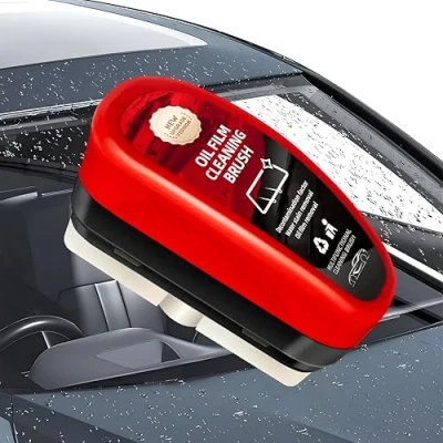 Immagine di EINESIN spazzola per la pulizia della pellicola dell&#039;olio automobilistica, riutilizzabile del film d&#039;olio, rivestimento in vetro parabrezza, previene pioggia e