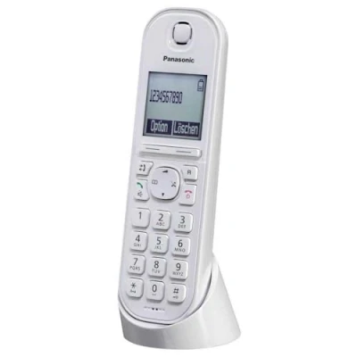 Immagine di Panasonic telefono IP DECT KX TGQ200GW (cordless, compatibile con Cat iQ 2.0, modalità vivavoce, blocco chiamante, Eco Plus, digitale) Bianco