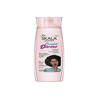 Immagine di SKALA Shampoo &quot;Crespo DIVINO&quot; 100% Vegano Idrata e Rimuove il Frizz Per Capelli Ricci, Afros in Transizione Modella i Ricci Delicatamente, Nero, 325 ml
