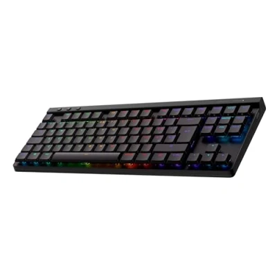 Immagine di Logitech G G515 LIGHTSPEED TKL Tastiera gaming wireless a profilo ribassato, LIGHTSYNC RGB, design sottile senza tastierino numerico, copritasti in PBT, switch meccanici Tactile, US INTL QWERTY Nero
