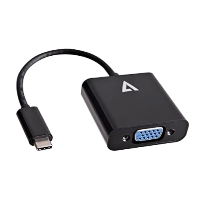 Immagine di V7 V7UCVGA BLK 1E USB C(m) a VGA(f) Adattore Nero