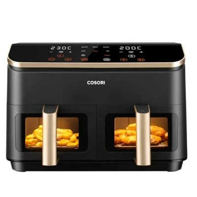 Immagine di COSORI Friggitrice ad Aria Doppio Cestello Digitale, 8,5L Grande Capacità, Funzione 8 in 1, 35 230C, Finestra, Con Ricette Online, CAF R903