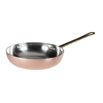Immagine di Pentole Agnelli Linea Rame Padella con Manico in Liscio, Marrone, 36 cm