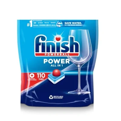 Immagine di Finish pastiglie Per lavastoviglie tutto in uno sfuse Dimensioni totali 110 una pulizia e lucentezza quotidiane
