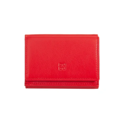 Immagine di DUDU Portafoglio Uomo Piccolo in Pelle, Portafogli Donna, Design Compatto con Portamonete Porta Banconote e Carte Rosso fiamma