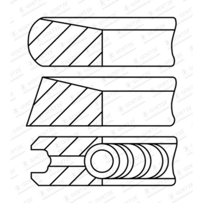 Immagine di GOETZE ENGINE 08 448600 00 Kit Fasce Elastiche 91,1