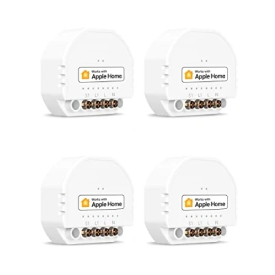Immagine di Mini Smart Home Refoss WLAN Relè Interruttore, Compatibile con Apple HomeKit, Alexa e Google Home, Modulo Relè, Interruttore 1 Gang, Comando Vocale, 250V 10A, 2 Pezzi