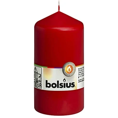 Immagine di Bolsius Candela a colonna standard, larghezza 70 mm, colore: rosso
