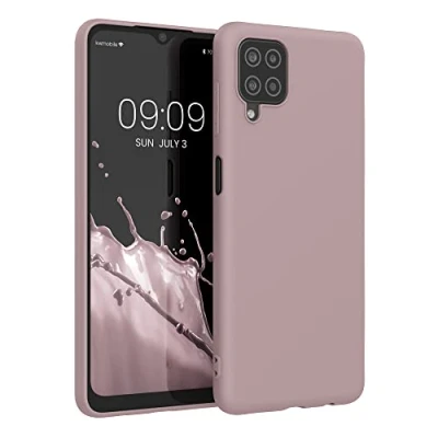 Immagine di kwmobile Custodia Compatibile con Samsung Galaxy A12 Cover Back Case per Smartphone in Silicone TPU Protezione Gommata lilla color carne