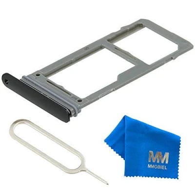 Immagine di MMOBIEL Vassoio Carta Sim Compatibile con Samsung Galaxy S9 / Plus 2018 Porta Scheda Inclusa Guarnizione di Gomma e Pin Nero