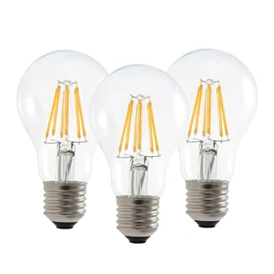 Immagine di FEILEMAN Lampadina LED ultra efficiente, E27, 4 W = 60 Label a 4000 K, bianco neutro, classe di efficienza energetica A, risparmio energetico, 840 lm, non dimmerabile, A60 vintage, filamento