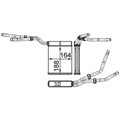 Immagine di MAHLE ORIGINAL AH 199 000S Radiatore Riscaldamento VOLVO: V50, FORD: Focus 2 Kombi, MAZDA: 3 Hatchback