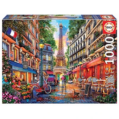 Immagine di Educa puzzle da 1000 pezzi per adulti Dominic Davison &quot;Parigi&quot;. Dimensioni: 68 x 48 cm. Include la colla fix Consigliato a partire dai 14 anni (19019)
