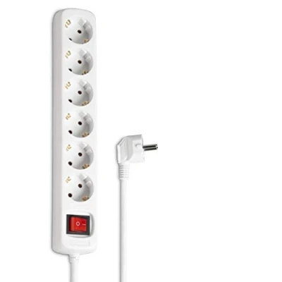 Immagine di Hama 00030530 Multipresa con interruttore 6 scomparti Bianco Schuko 1 pz.