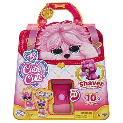 Immagine di Little Live Pets Scruff a Luvs Cutie Cuts Shave, Reveal and Style, Plush Rescue pet, Pink