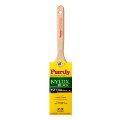 Immagine di Purdy 144316125 Nylox Pennello piatto per finiture in nylo pavone, colore: Nero, 6,35 cm
