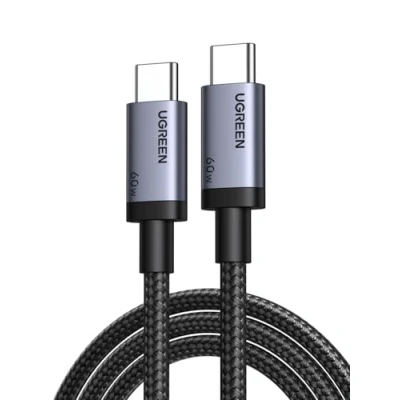 Immagine di UGREEN Cavo USB C 60W, Ricarica Rapida PD3.0 Compatible con iPhone 16/15 Plus Pro Max, Galaxy S24/S23, Pixel 9/9 PRO/9 XL/8/7, MacBook, iPad Air, Drone Ecc 1M