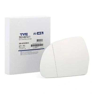 Immagine di TYC 302 0072 1 Vetro Specchio Retrovisore Sx AUDI: A4 B8 Avant, A3 Sportback, Hatchback, SKODA: Octavia 2 Combi, II Hatchback