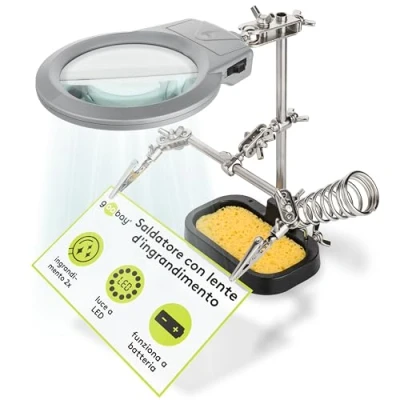 Immagine di Fixpoint 51226 Sostegno Per Saldatura con Lente E Supporto in ghisa