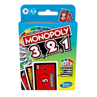Immagine di Monopoly hasbro bid game, gioco di carte rapido per 4 giocatori, famiglie e bambini dai 7 anni in su, multicolore, 1 pacco