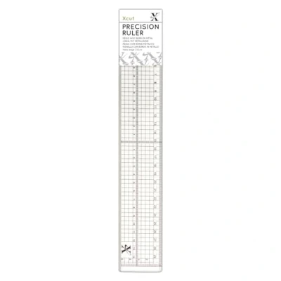 Immagine di docrafts Righello di precisione da 30 cm con Inserto in Metallo, Bianco, 1 Pezzo