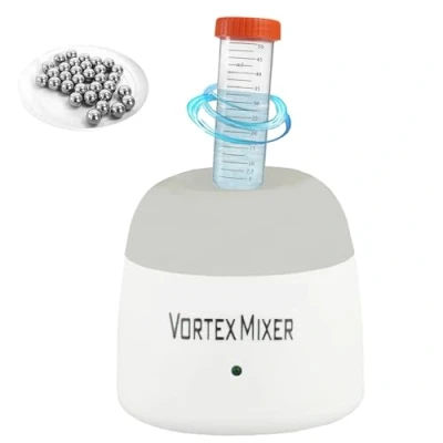 Immagine di ABEST Vortex Mixer Mini agitatore per vernice, 5200 rpm, con funzione touch smalto, scuotimento ciglia, inchiostro tatuaggi, colla e provetta (grigio)