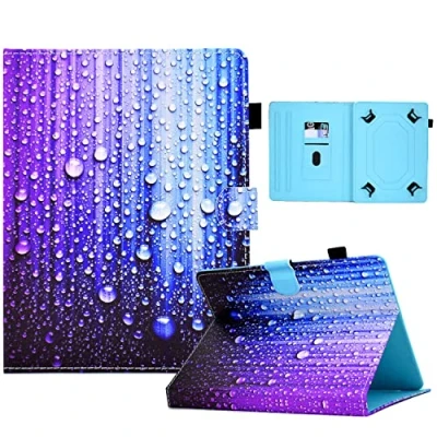 Immagine di 10 inch Tablet Case Custodia universale in pelle Folio Cover Compatible with Fire HD 10, Galaxy Tab E 9.6 / A 10.1