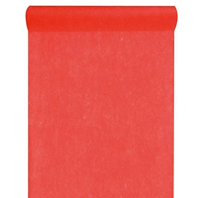 Immagine di Artificielles runner da tavola rosso tinta unita in tessuto non tessuto, 30 cm x 10 m scegli il tuo colore: tavolo