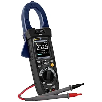 Immagine di PCE Instruments Pinza amperometrica, Multimetro portatile, Tester elettrico digitale Data logger , Strumento di misura per automotive, Protetto contro getti d