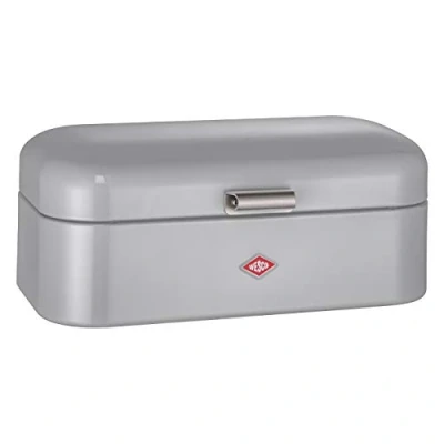Immagine di Wesco 235 201 76 Grandy cassetta per il pane lamiera d&#039; acciaio verniciata a polvere 42.0 X 23.0 17.0 cm, grigio